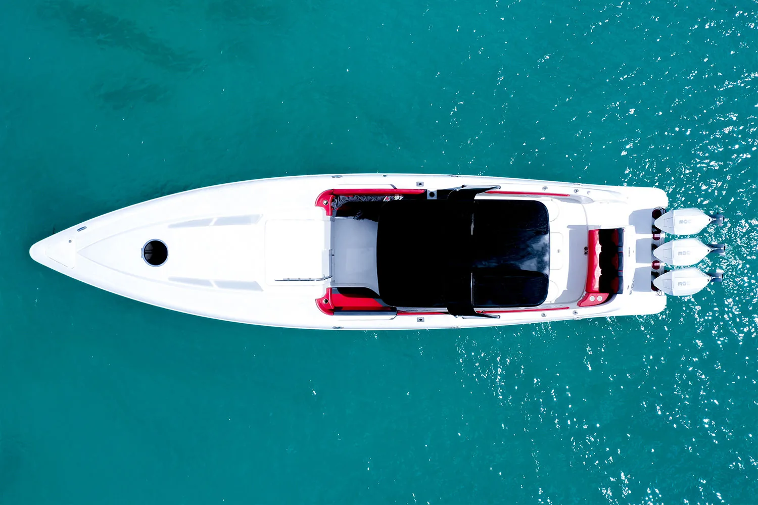 Concept 44 anchored at a Caribbean cove
